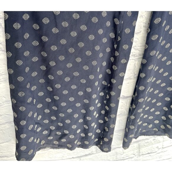 CARTONNIER ANTHROPOLOGIE Women's Navy Circle Print Wide Leg Dress Pants Size 4 - Picture 2 of 6